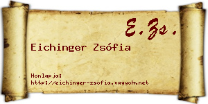 Eichinger Zsófia névjegykártya